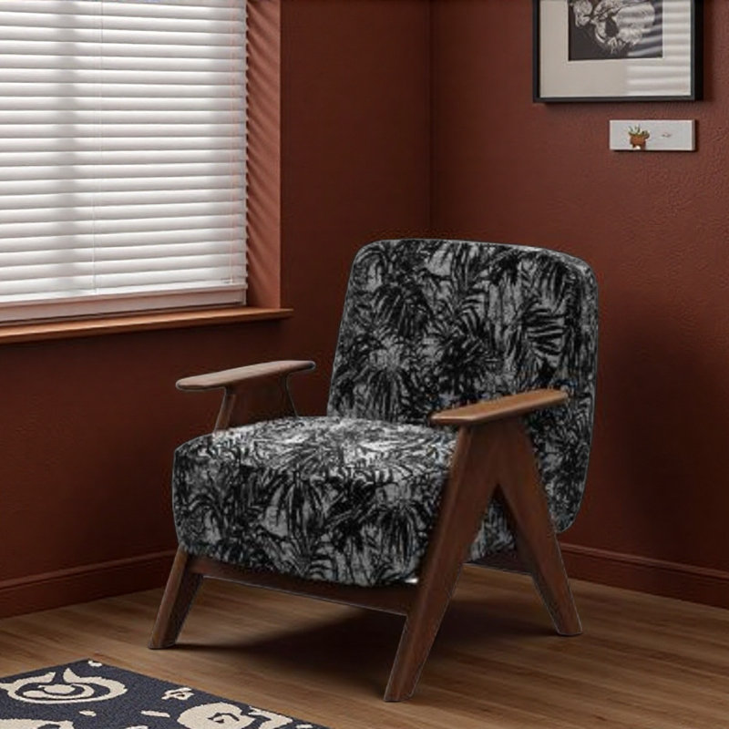 Fauteuil de loisirs rétro pour se détendre., Noir