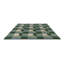 Hand Tufted Wool Geometric Area Rug in Fern/White-876685448