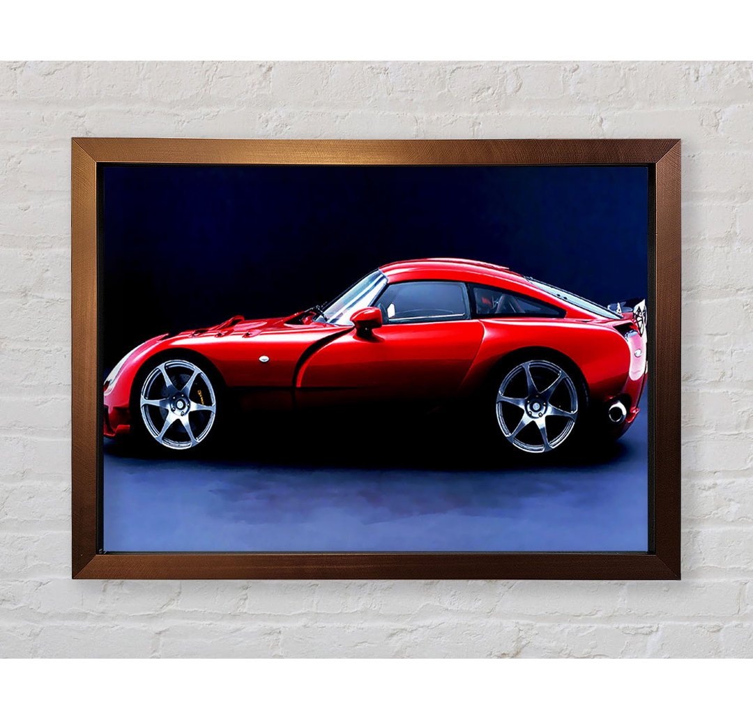 TVR Red Side Profile - Einzelner Bilderrahmen Kunstdrucke