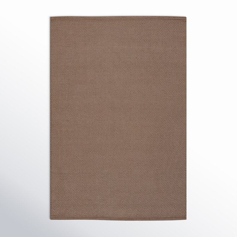 Tapis intérieur / extérieur brun fait à la main Indira Indira, Rectangle 2 pi x 3 pi