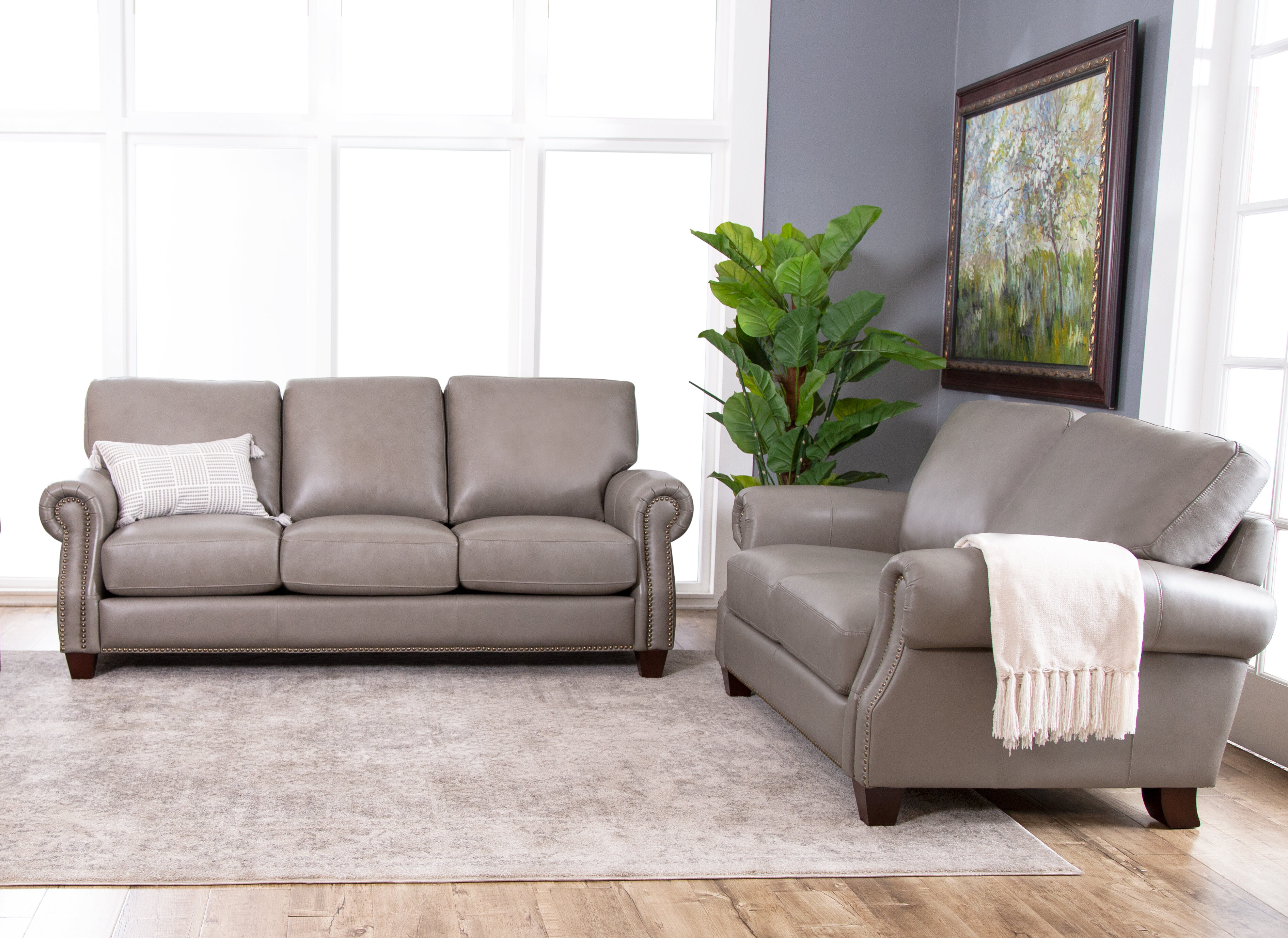 Birch Lane Fern 3 Piece Leather Living Room Set Reviews Wayfair