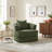 Oversized Upholstered Convertible Accent Barrel Chair-1364856246