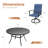 6-Person Outdoor Patio Dining Set with 53" Round Dining Table and 6 Swivel PVC-coated polyester Chairs-96869675