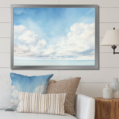 «White Clouds Scenery Minimalisme I» sur toile