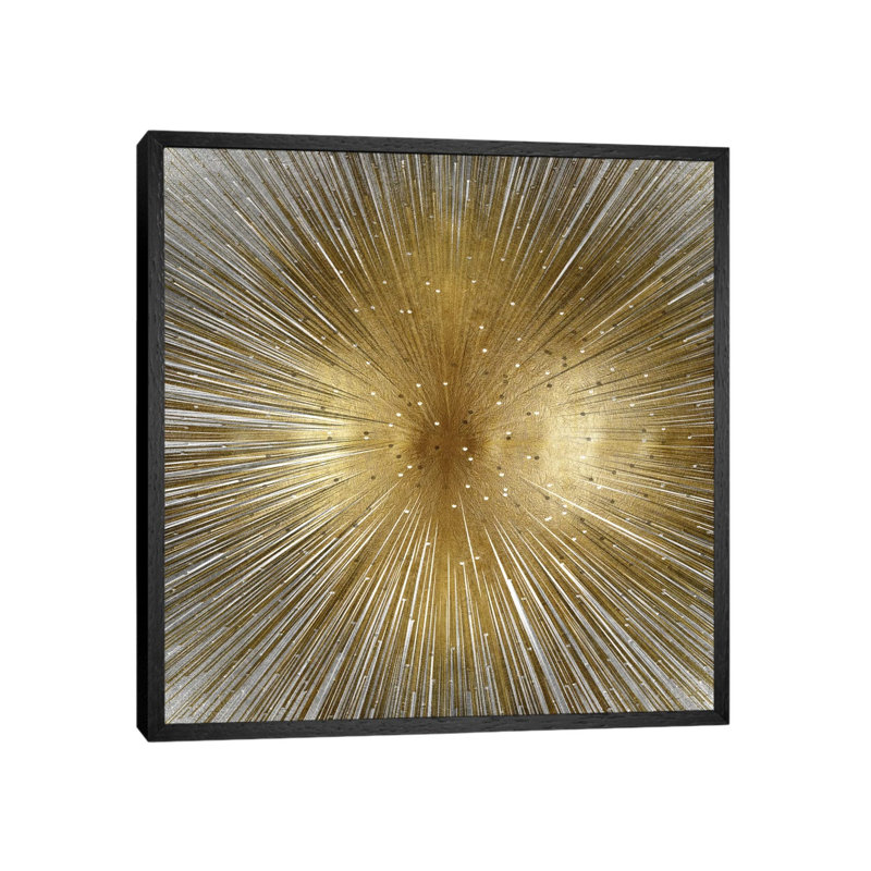 Radiant by Abby Young - Floater Frame Painting on Canvas, 45.72 cm H x 45.72 cm W, Black Framed