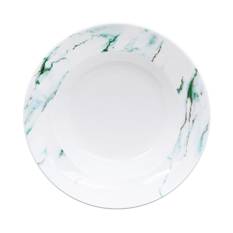 Marble Verde Bone China Pasta Dish