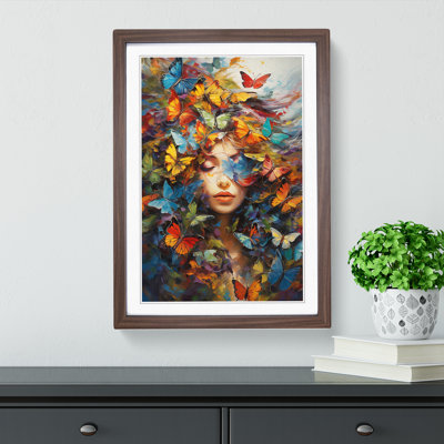 Butterfly Expressionism Art - Framed Print