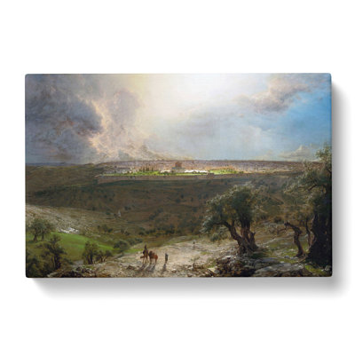 Jerusalem from the Mount of Olives by Frederic Edwin Church - Wrapped Canvas Painting