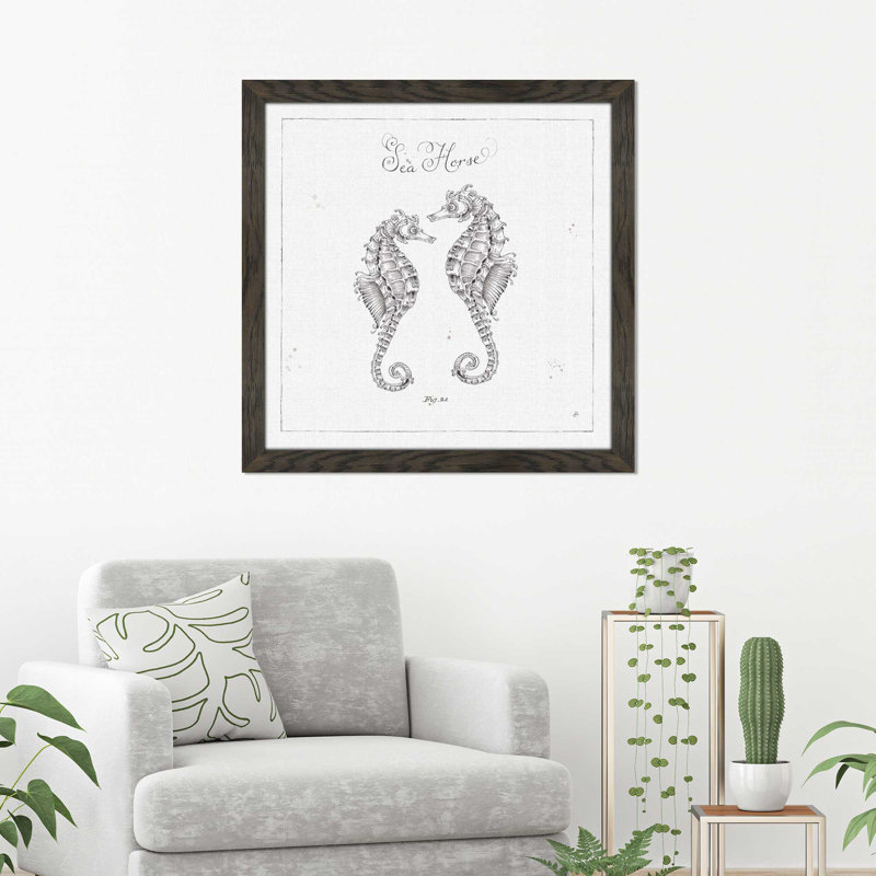 «Underwater Life V», reproduction d'art sur toile, H 21,5 po x l 21,5 po x P 0,75 po, Cadre chocolat patiné