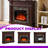 Electric Fireplace Mantel Heater With Realistic Stacked Stone Surround Timer And Remote Control-155457088