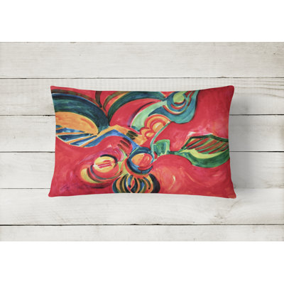 Floral Outdoor Reversible Throw Pillow