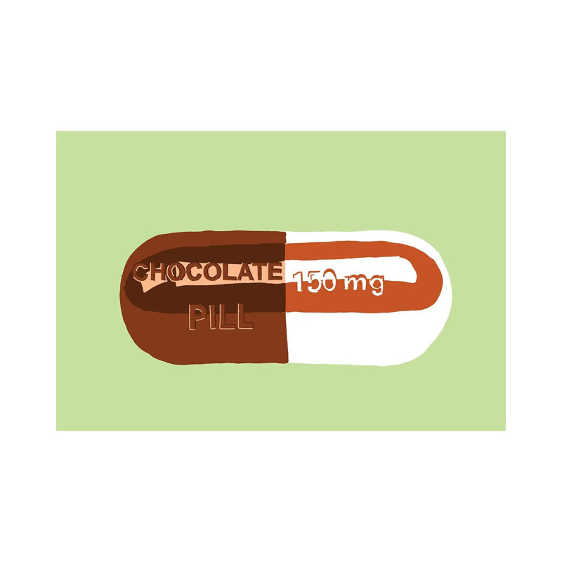 Chocolate Pill Mint - Wrapped Canvas Print, 20.32 cm H x 30.48 cm W
