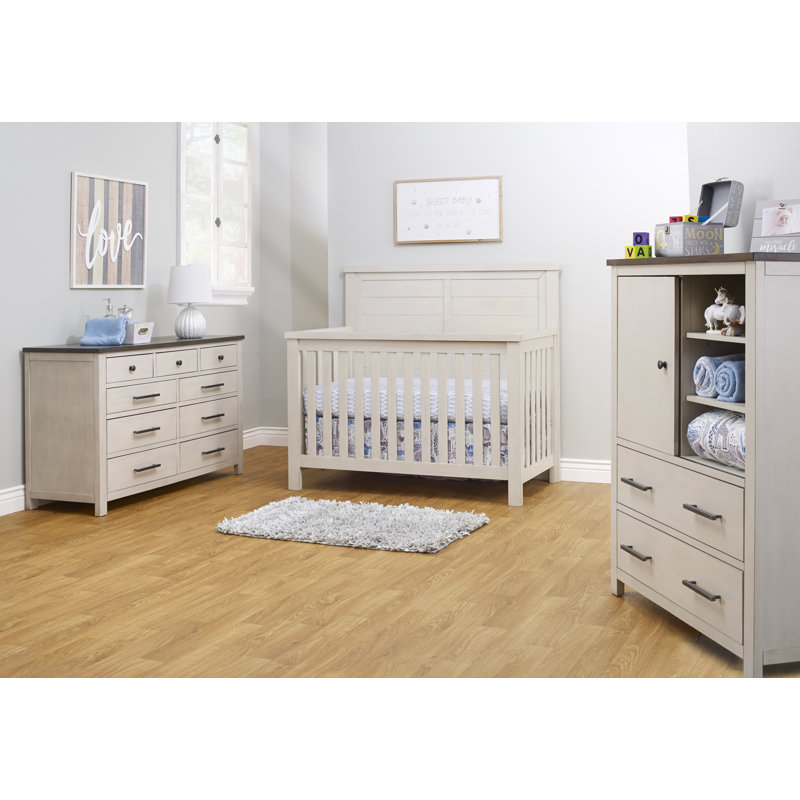 Farmhouse 4 in 1 Convertible Crib, Chocolate Bisque