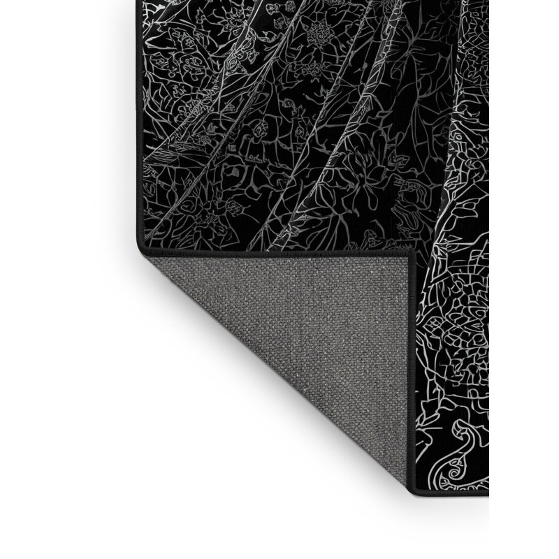 Tapis oriental doux et moelleux de style oriental traditionnel en vert Cortland, 7 x 10