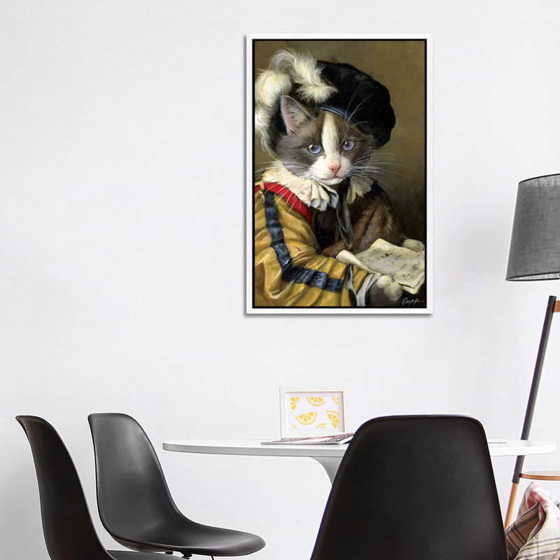 Yoshi The Singer by Melinda Copper - Painting on Canvas, White Framed, 101.6 cm H x 66.04 cm W