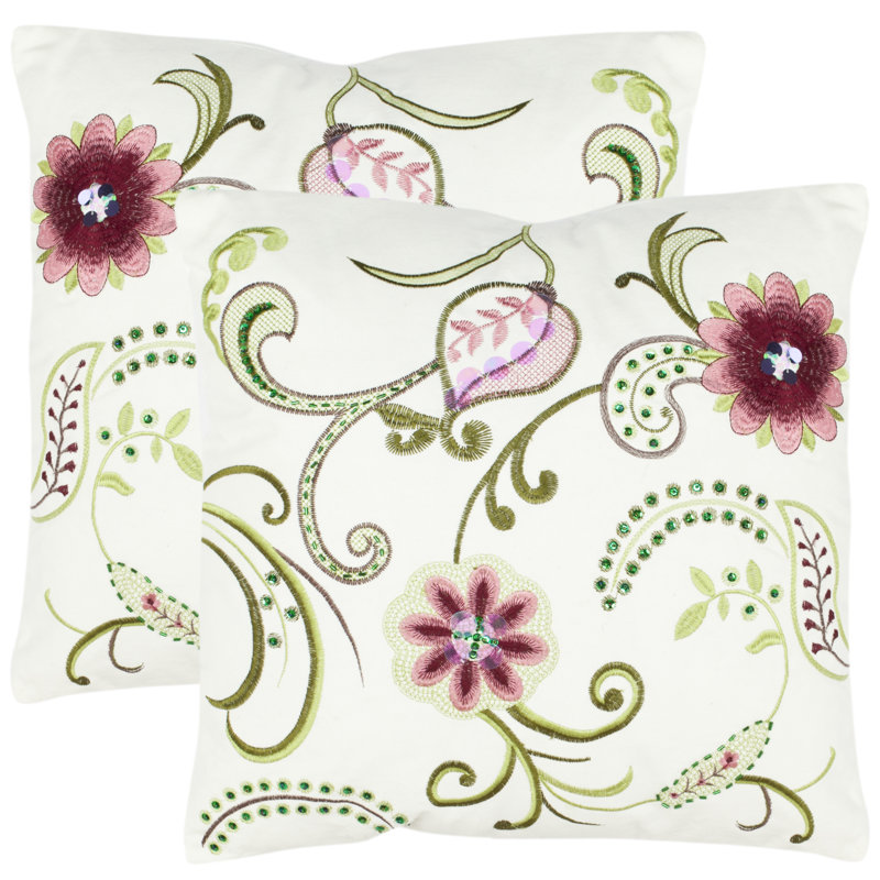 Coussin en coton Esmeralda