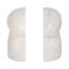 White Marble Mushroom Bookends, 6-Inch