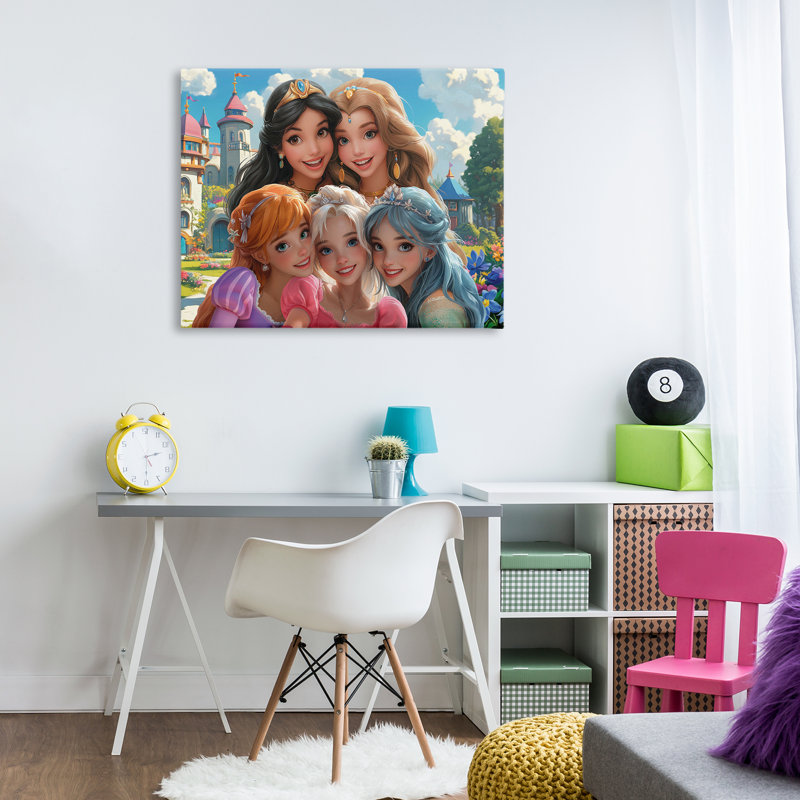  Art mural sur toile Princess Selfie par Castle, H 30 po x l 40 po