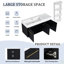 Meuble-lavabo mural 48 po avec lavabo et support de rangement, lavabo à rebord épais en résine gauche, ensemble KD-126528684