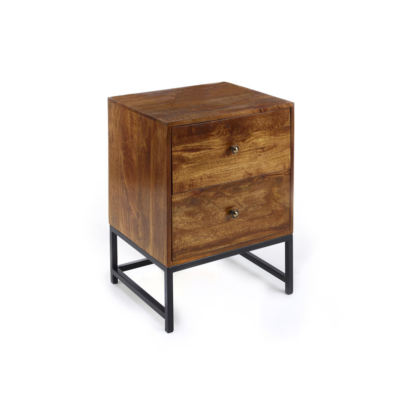 2 - Drawer End Table Built-In Outlets