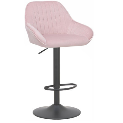 Kenery Swivel Upholstered Adjustable Height Counter Stool with Metal Frame