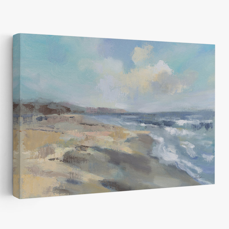 Plage contemporaine et côtière du matin, H 60 po x l 40 po