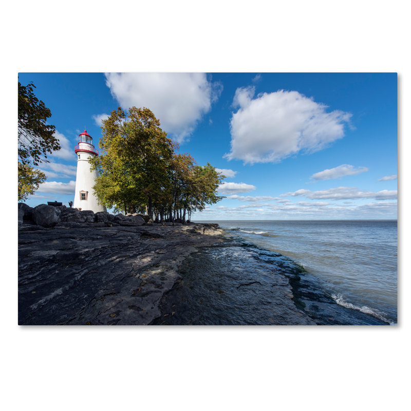 Reproduction de photo sur toile tendue Cattima «Marblehead Lighthouse Ohio» par Kurt Shaffer, H 12 po x l 19 po x P 2 po