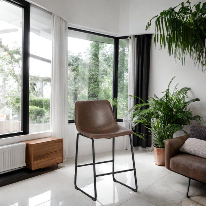 Tabouret de comptoir Marteny Dondan, Tabouret de comptoir (siège d'une hauteur de 26 p, Brun