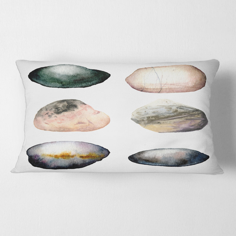 Housse de coussin rectangulaire et insert Six Sea Stones