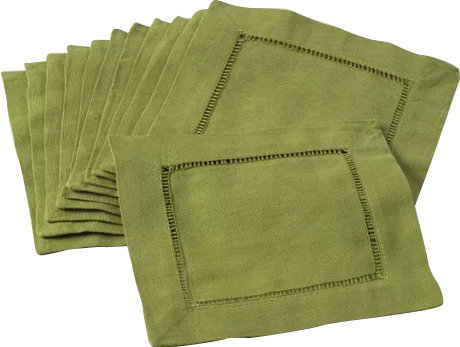 Gelder Reversible Cocktail Linen Napkin, Lime