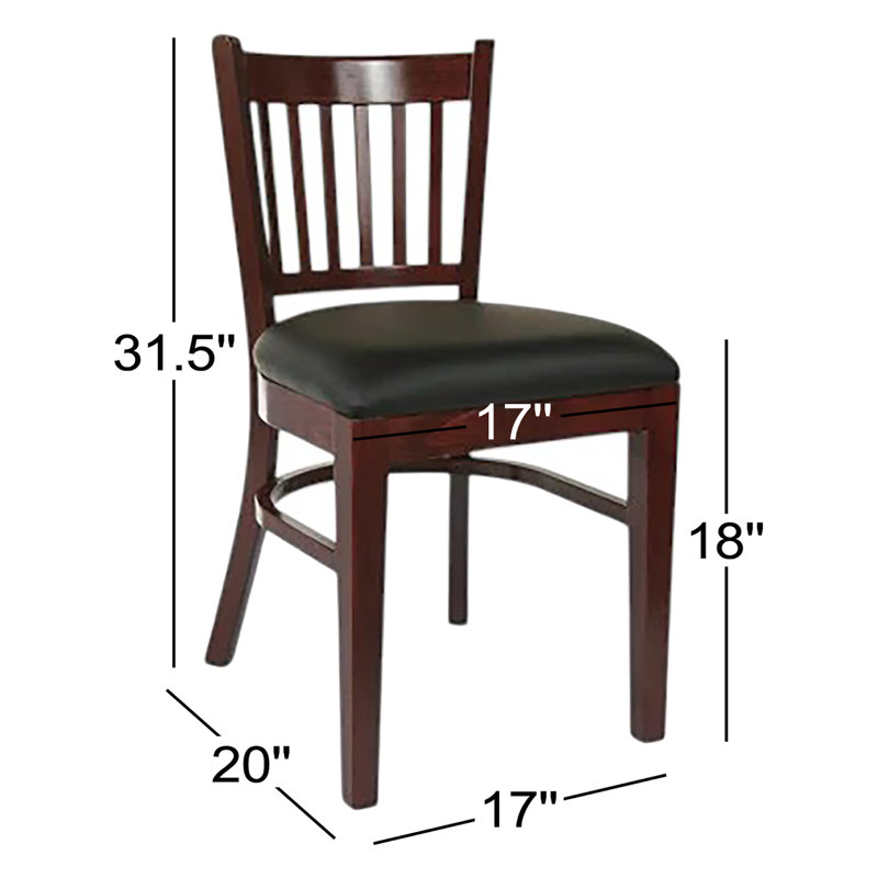 18'' H Faux Leather Upholstered Side Chair