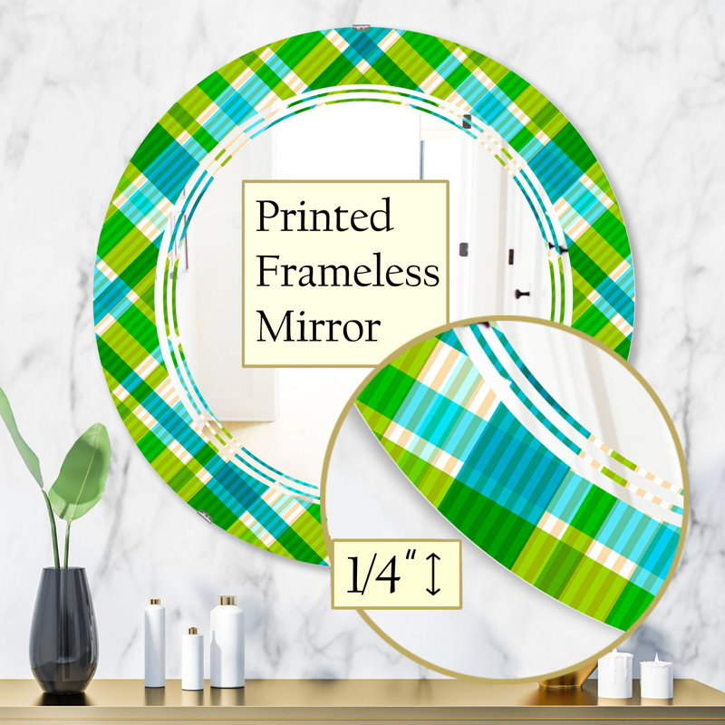 Miroir mural Tartan Texture II, H 31,5 po x l po