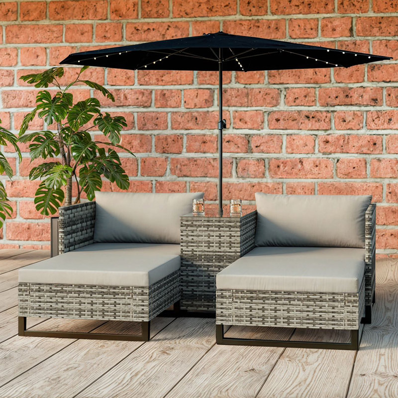 Chariese Garden Lounge Set with Cushions