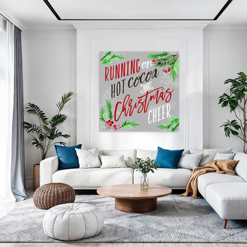 Art contemporain avec acclamations de Noël, H 48 po x l 48 po