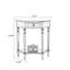 Console demi-cercle en bois massif noir-273260960