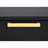 Black/Gold 5-Drawer Rectangular Chest-522072177