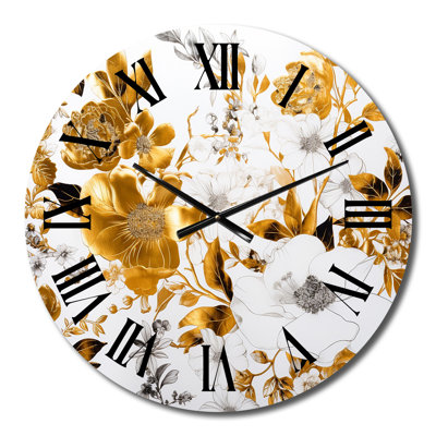 Horloge murale florale
