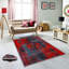 Tapis tissé élégant (4,6 x 7,2 pieds), 100% polyester, hauteur des poils de 0,4 po | Antibactérien, antidérapant, dessous lavable à la machine | Impression 3D numérique | Parfait pour le salon, la chambre à coucher et la salle à manger-1627478694
