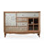 Buffet brun + blanc massif + bois manufacturé