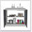 Napoles Utility Sink with Cabinet, One Shelf, Double Door Cabinet -White / Smokey Oak