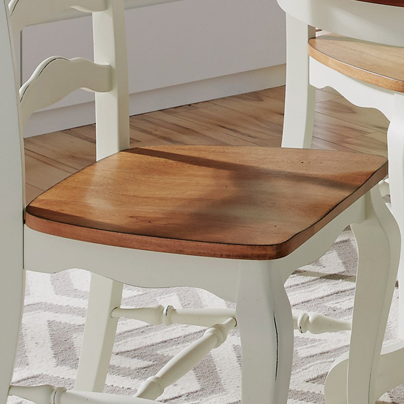 Wisser Oak and Rubbed Off-White 5-Piece Dining Set