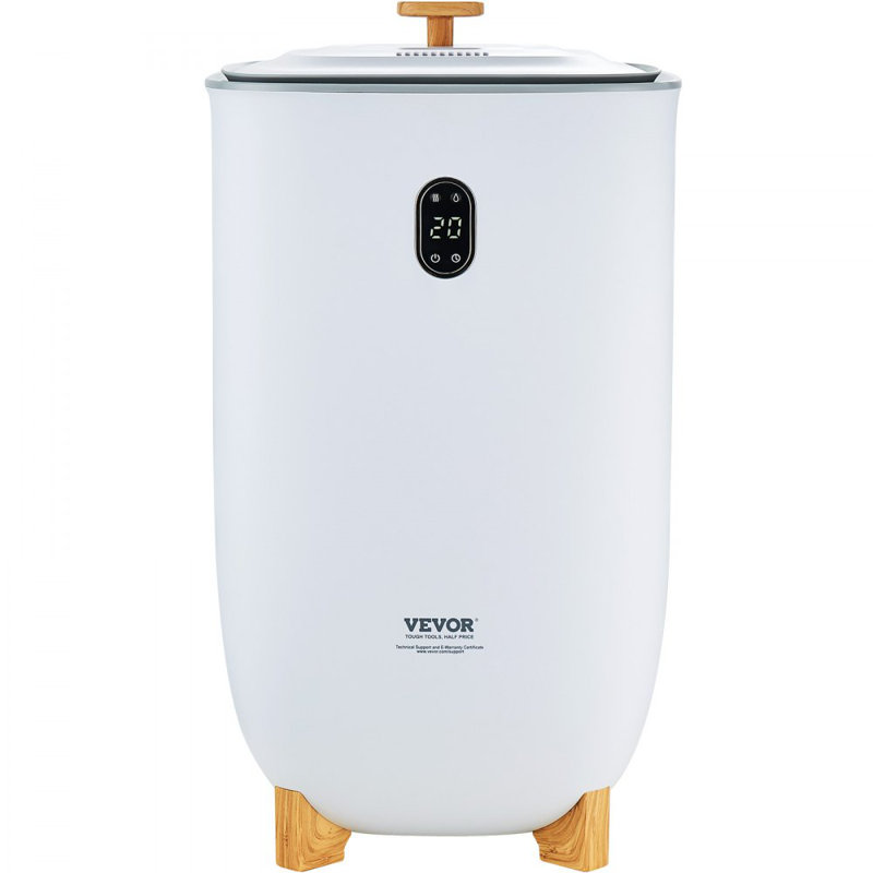 35L Large Towel Warmer Bucket with LED Screen Drying Fuction & Timer White, 26.1" H x 14.5" W x 14.5" D