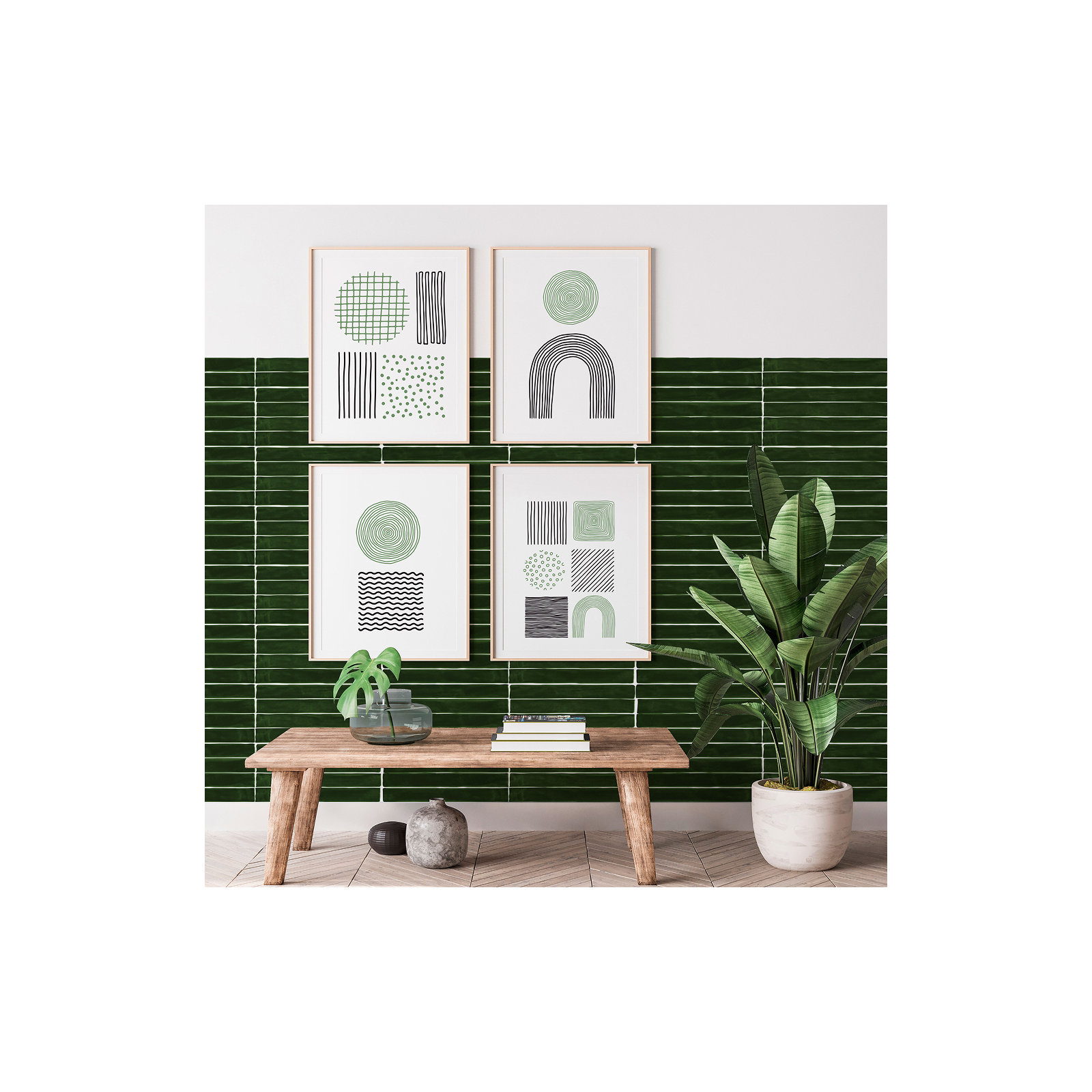 Lake Como  2" x 10" Glossy, Urano Verde