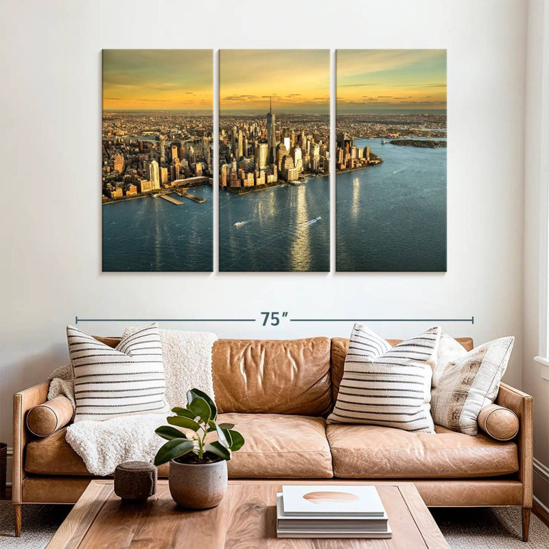 Horizon doré de Sirci Manhattan, H 42 po x l 65 po