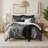 Wave Coal Comforter & 2 Shams Set California King-120854688