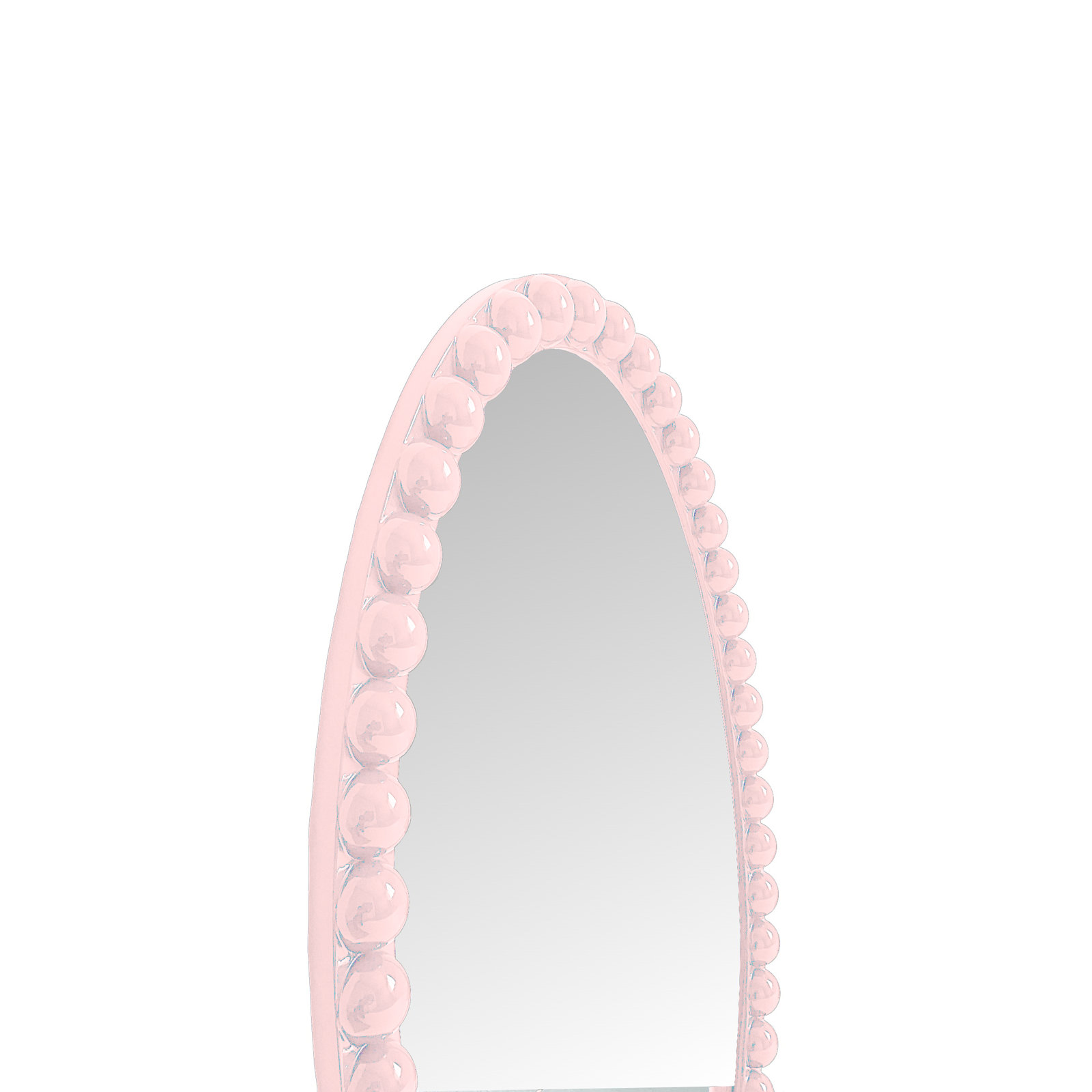 Varsha Oval Glossy Navy Mirror, Purple