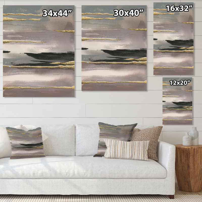 Glamour Morning Fog II - reproduction d'art sur toile tendue, H 40 po x l 30 po x 1,5 po
