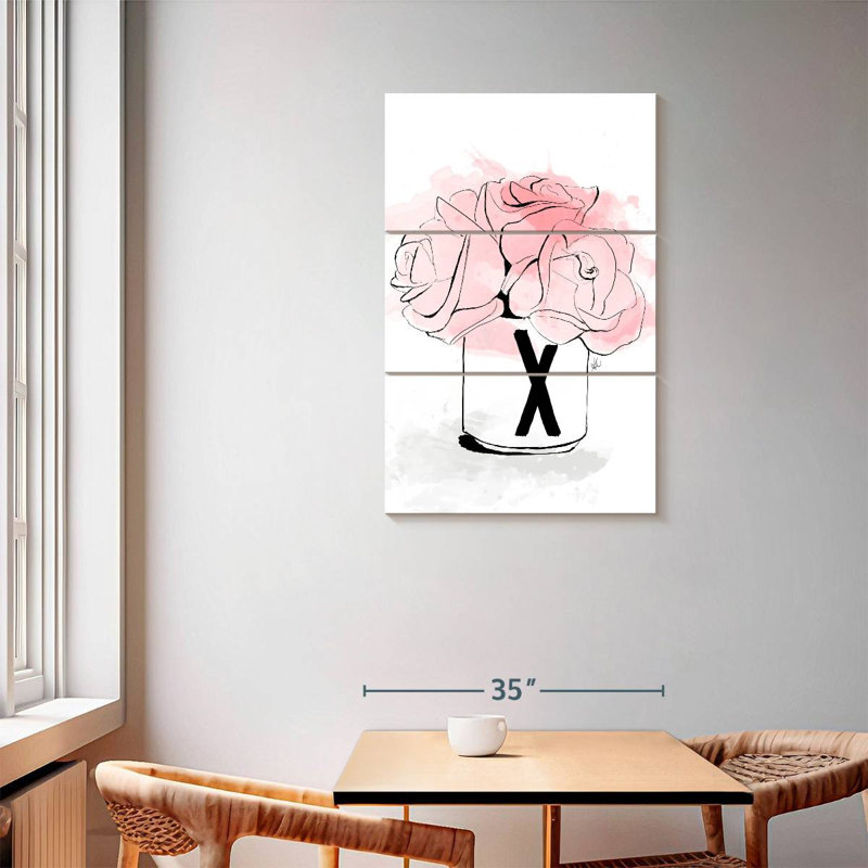 Bouquet en X, H 57 po x l 36 po