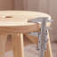 Round Wooden Bench, Solid Wood 45.72 Cm Mount, Small Wooden Shoe Change Bench, Solid Wood Dresser Bench, Plant Bench,350 Lbs Capacity