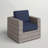 Wicker Club Chair  Grey